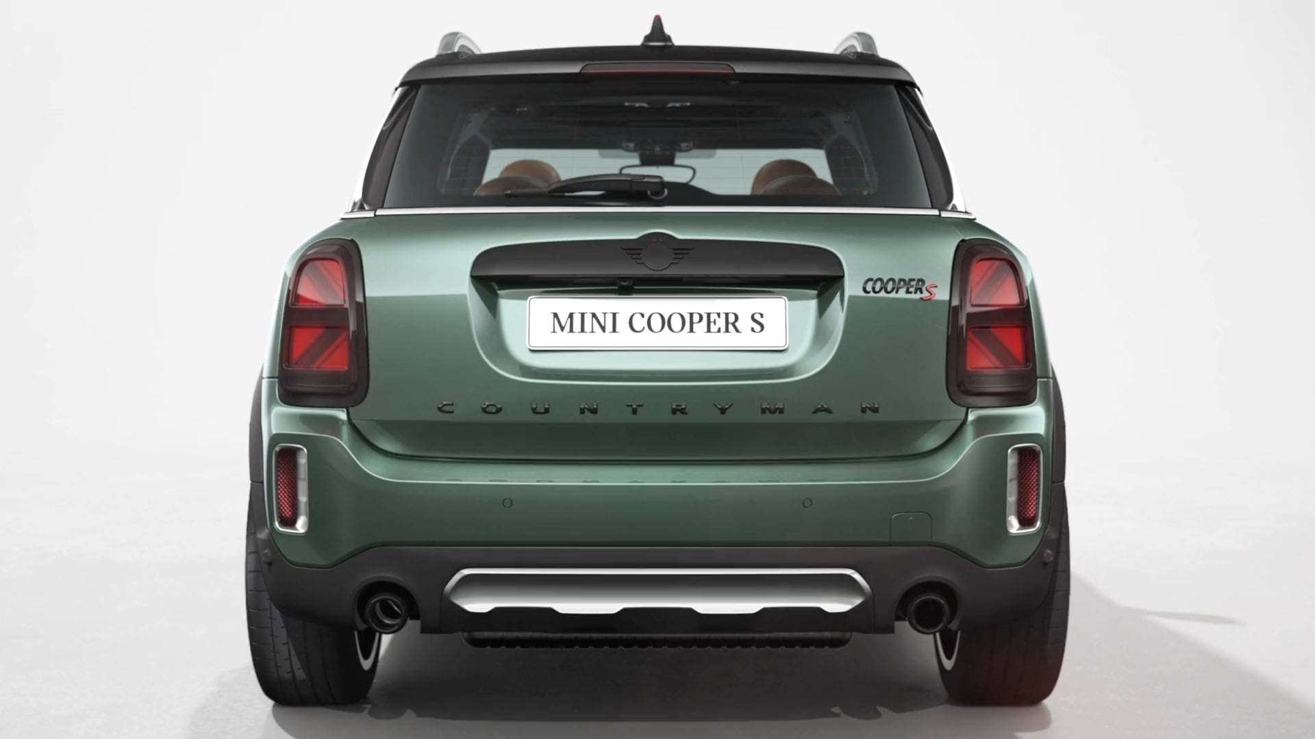 Nuova MINI Countryman – vista frontale – verde e nera