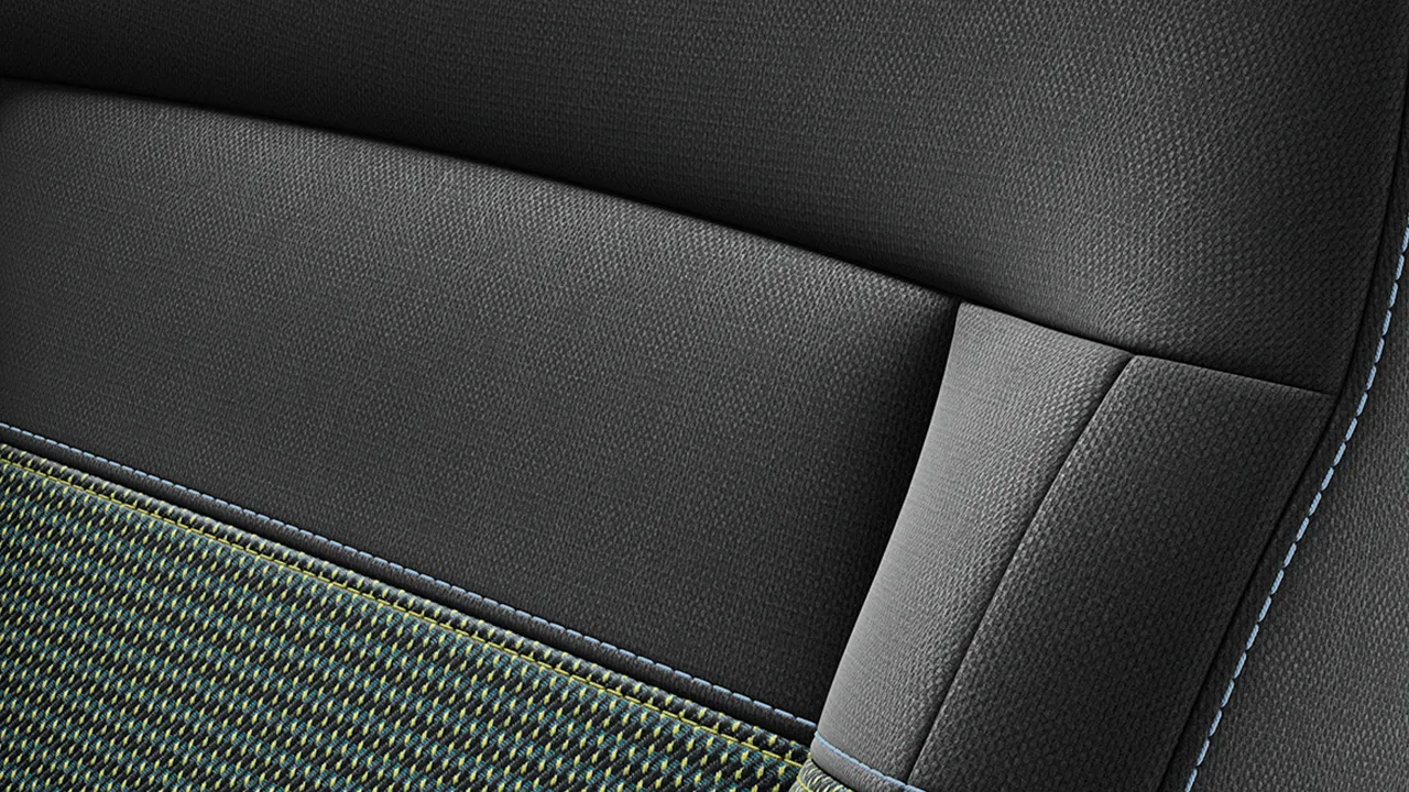 Vista dettagliata della MINI Aceman 100% elettrica in nero