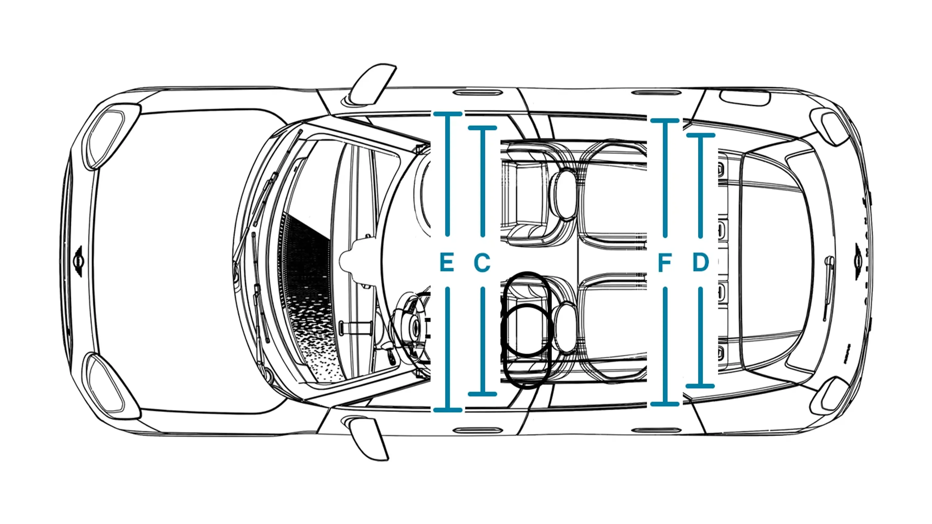 All-Electric MINI Aceman - Dimensioni Tetto interno