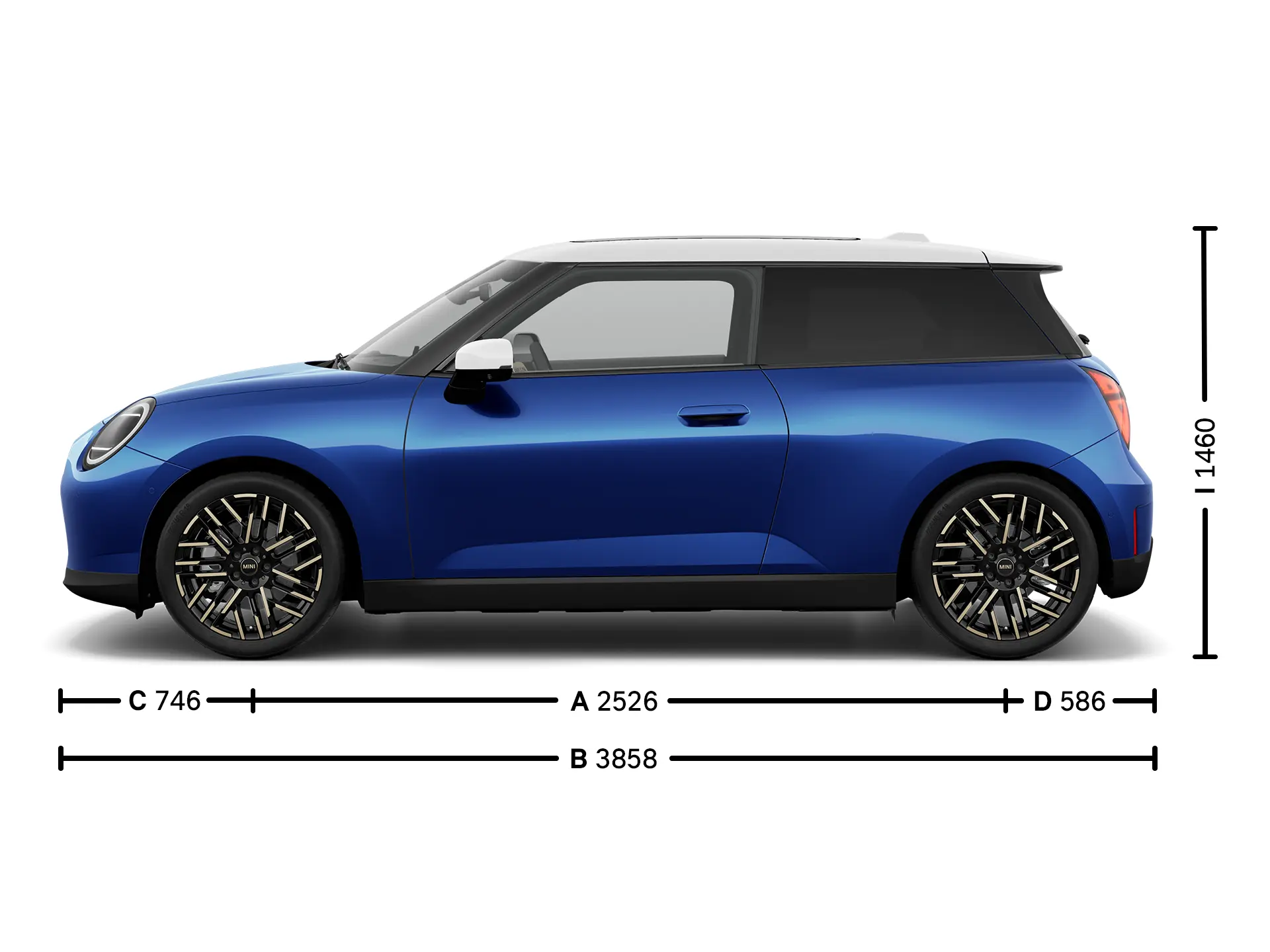 All-Electric MINI Cooper - Dimensioni Lato