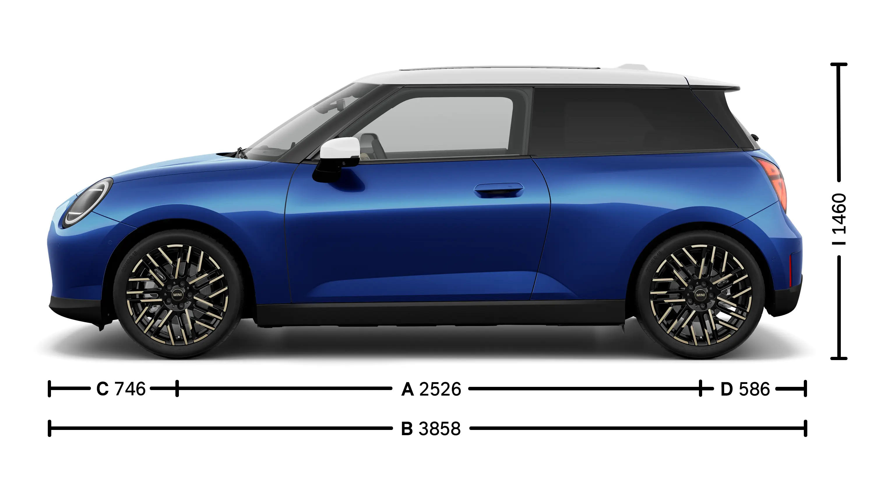 All-Electric MINI Cooper - Dimensioni Lato