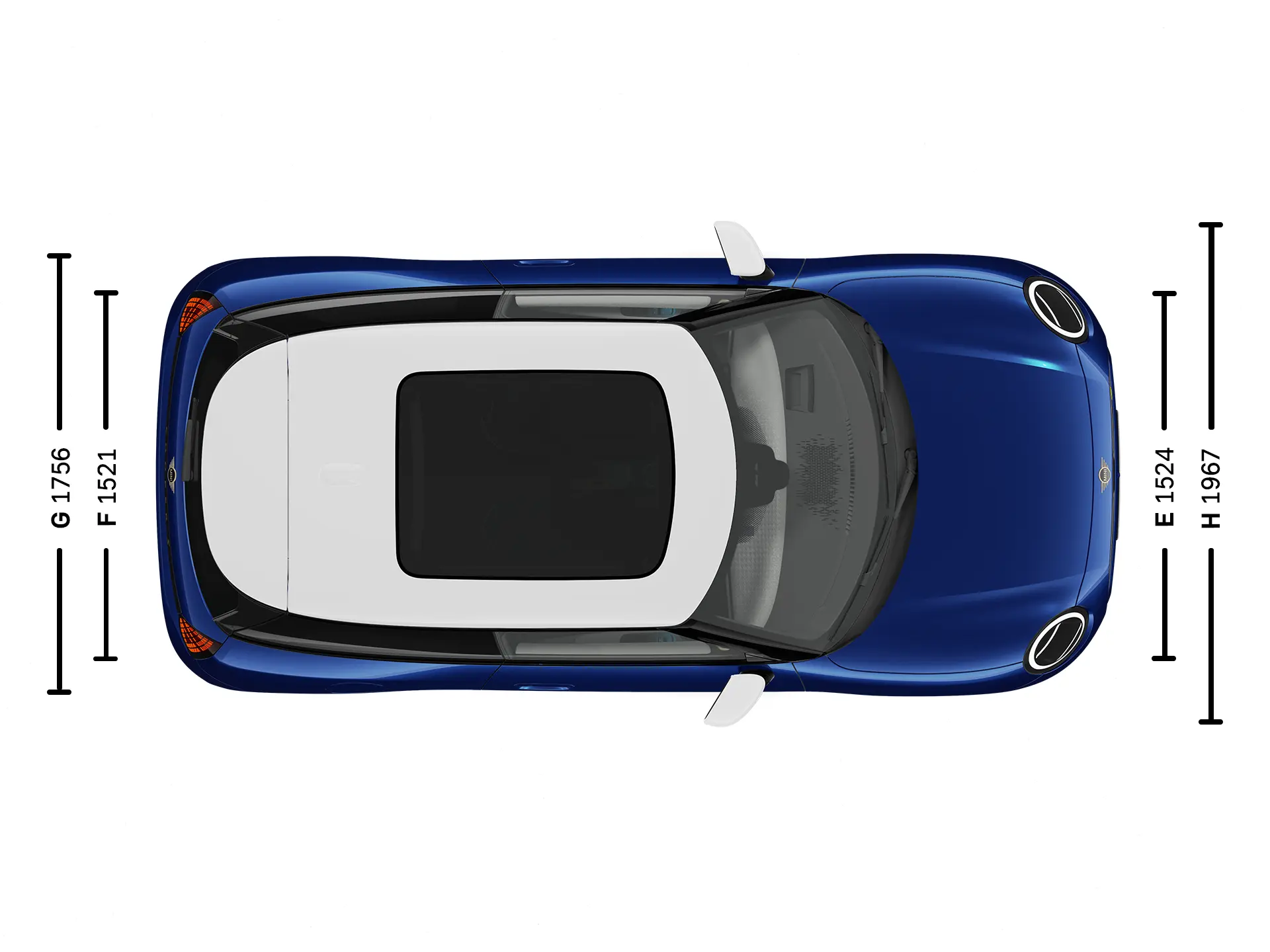 All-Electric MINI Cooper - Dimensioni - Tetto
