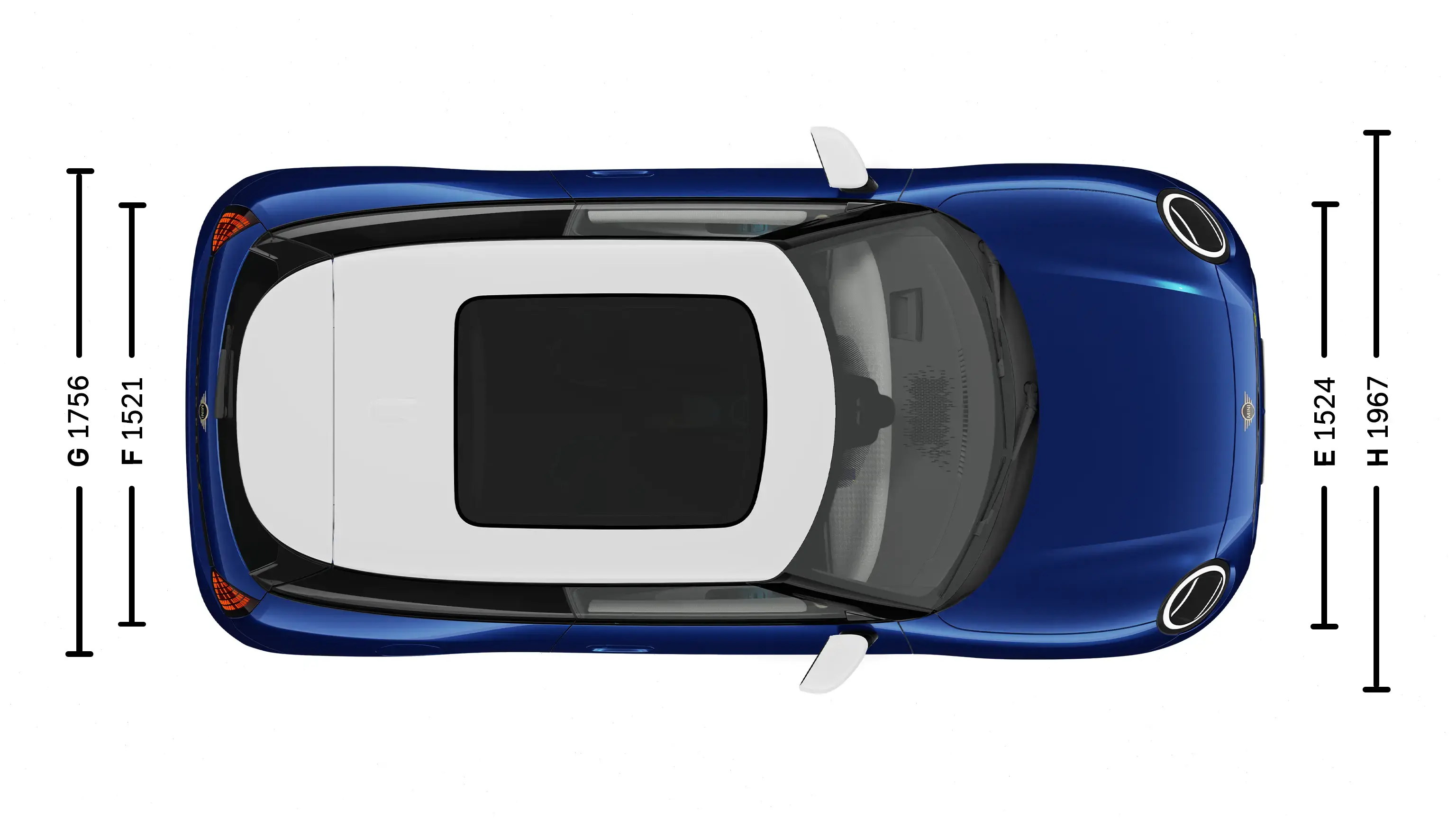 All-Electric MINI Cooper - Dimensioni - Tetto