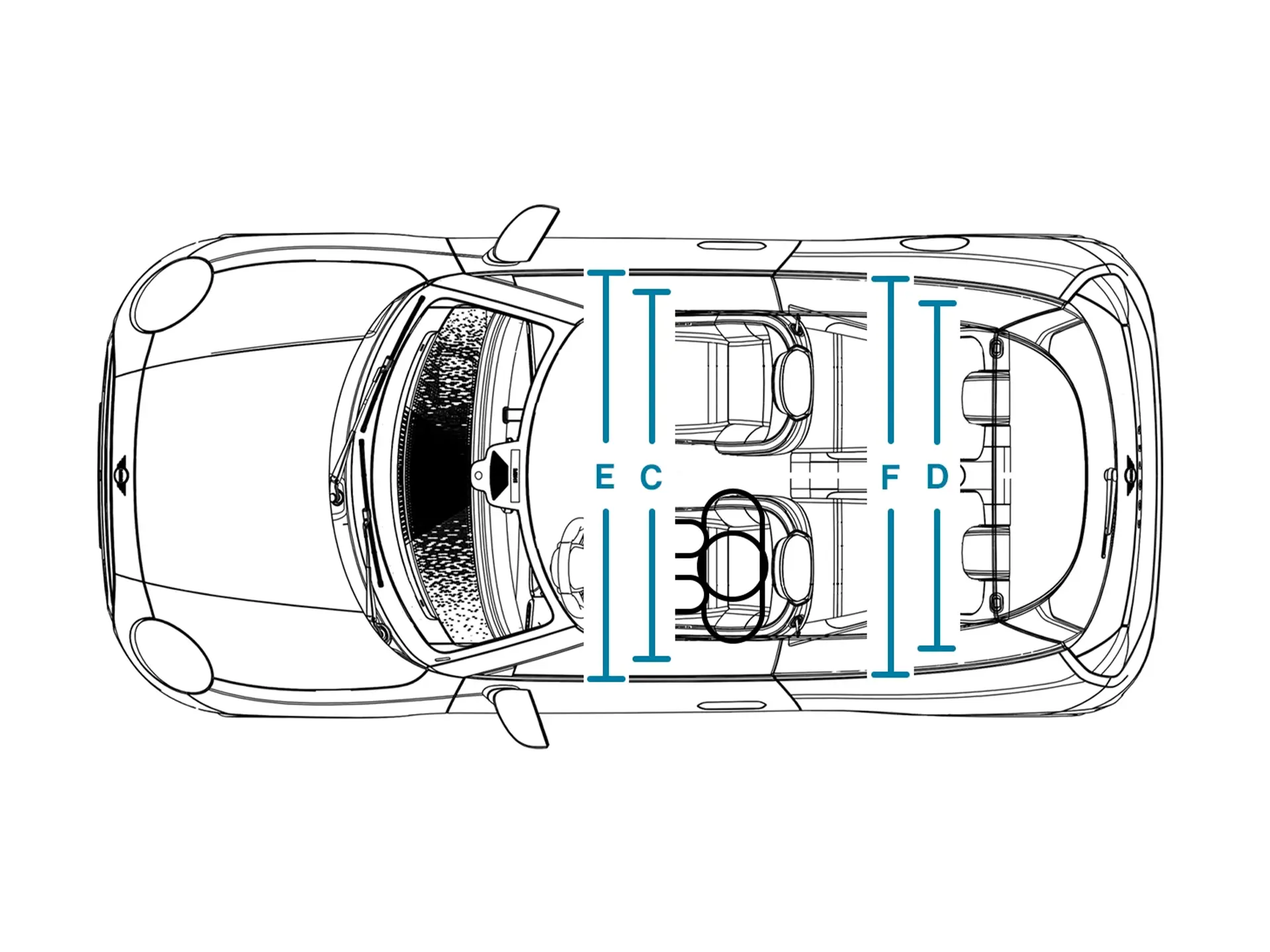 All-Electric MINI Cooper - Dimensioni - Tetto interno