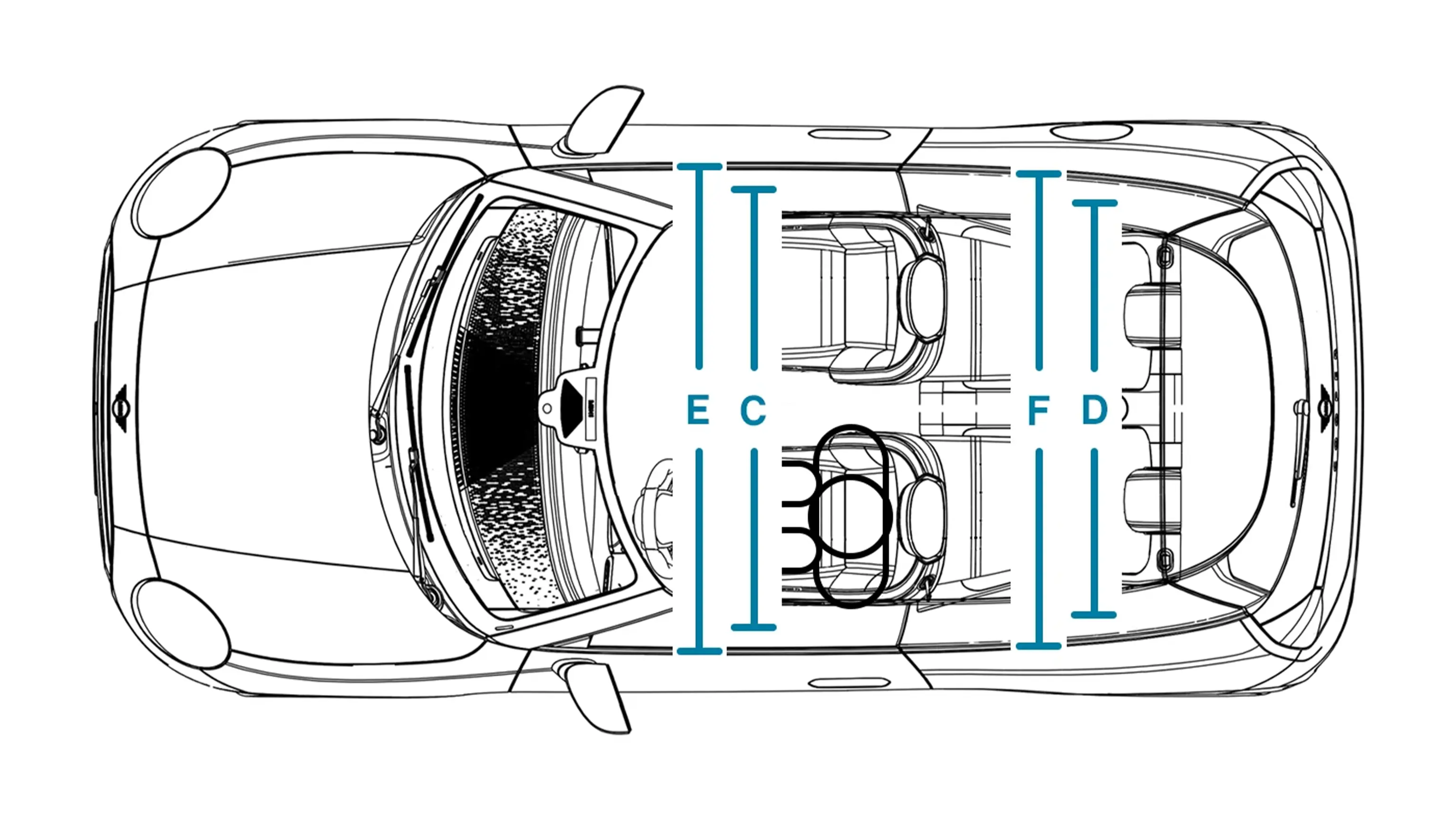 All-Electric MINI Cooper - Dimensioni - Tetto interno