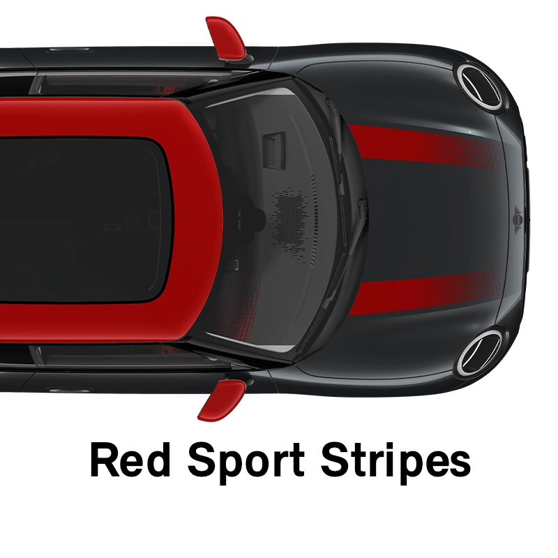  MINI - equipaggiamento - versione jcw sport stripes rosse