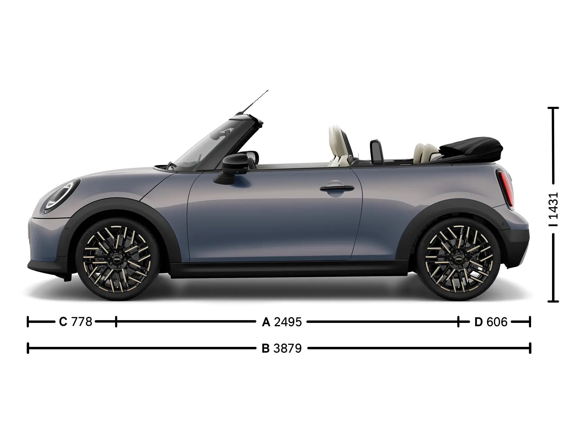 MINI Cooper Cabrio - Dimensioni Lato