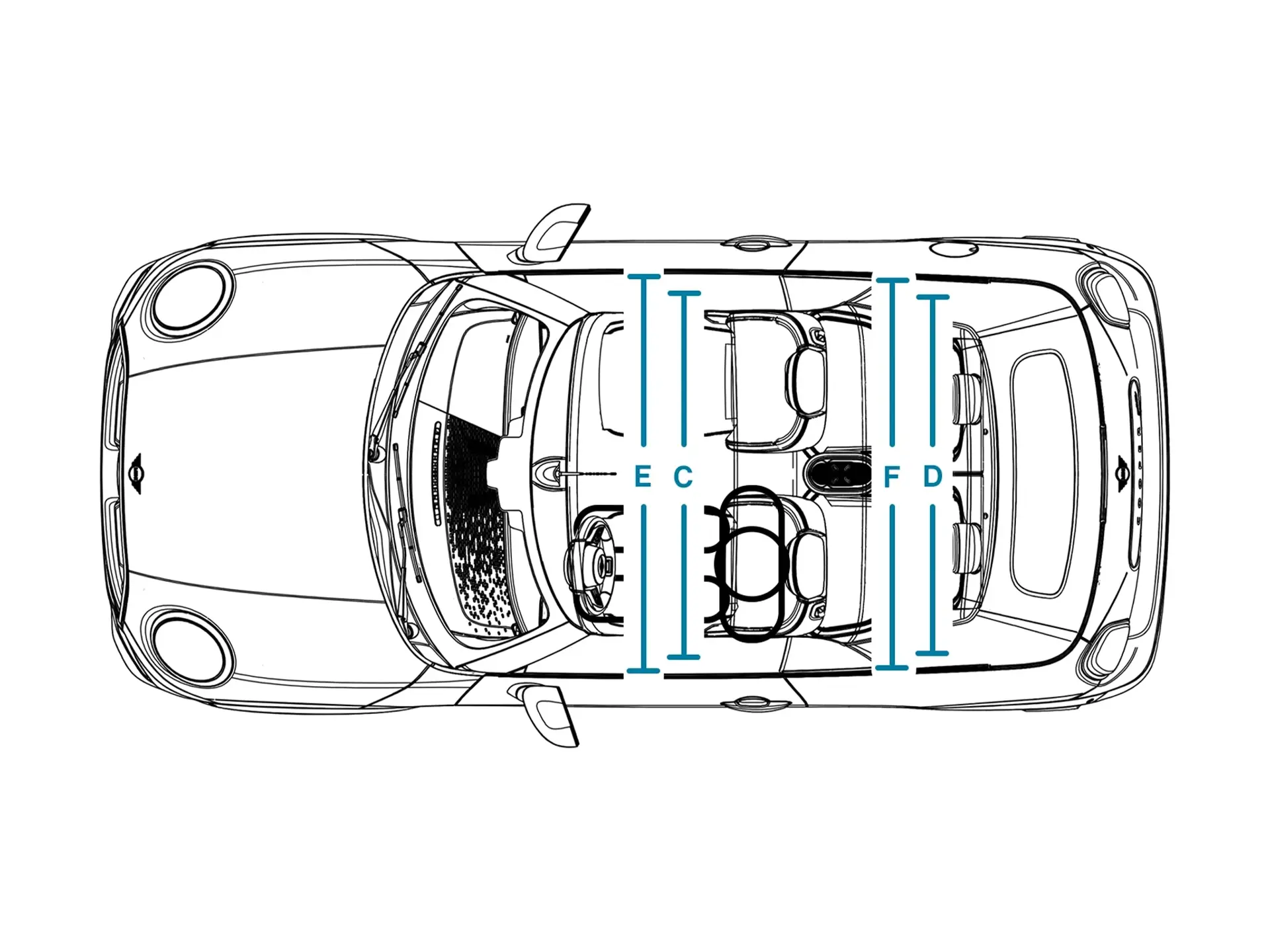 MINI Cooper Cabrio - Dimensioni Capote Interno
