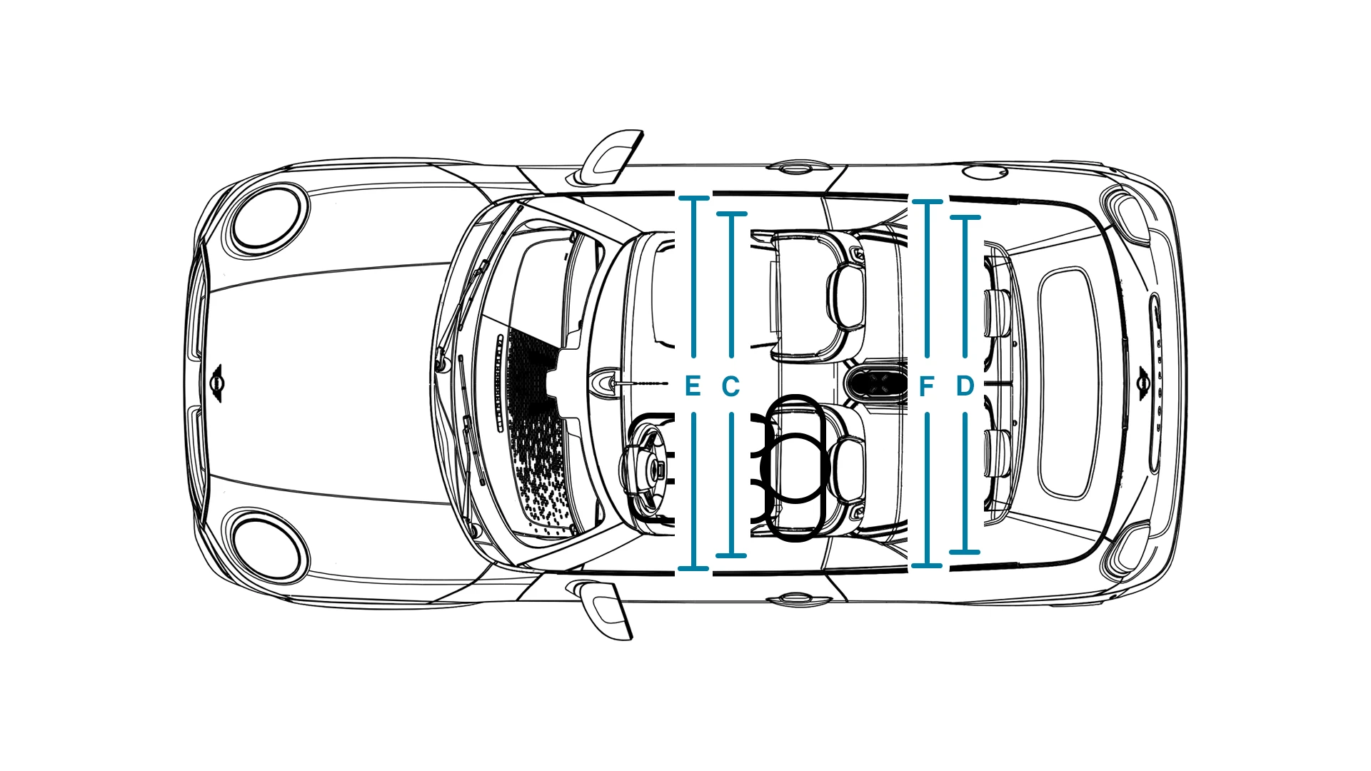 MINI Cooper Cabrio - Dimensioni Capote Interno