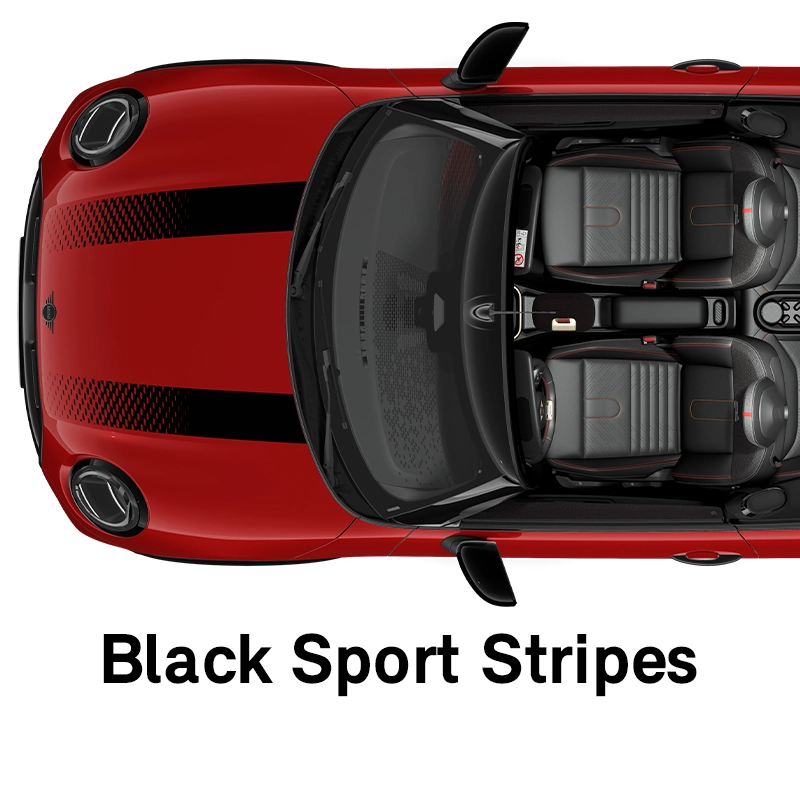  MINI - equipaggiamento - versione jcw sport stripes nere