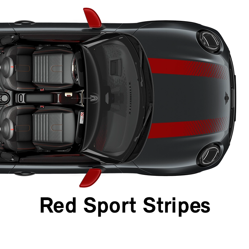  MINI - equipaggiamento - versione jcw sport stripes rosse