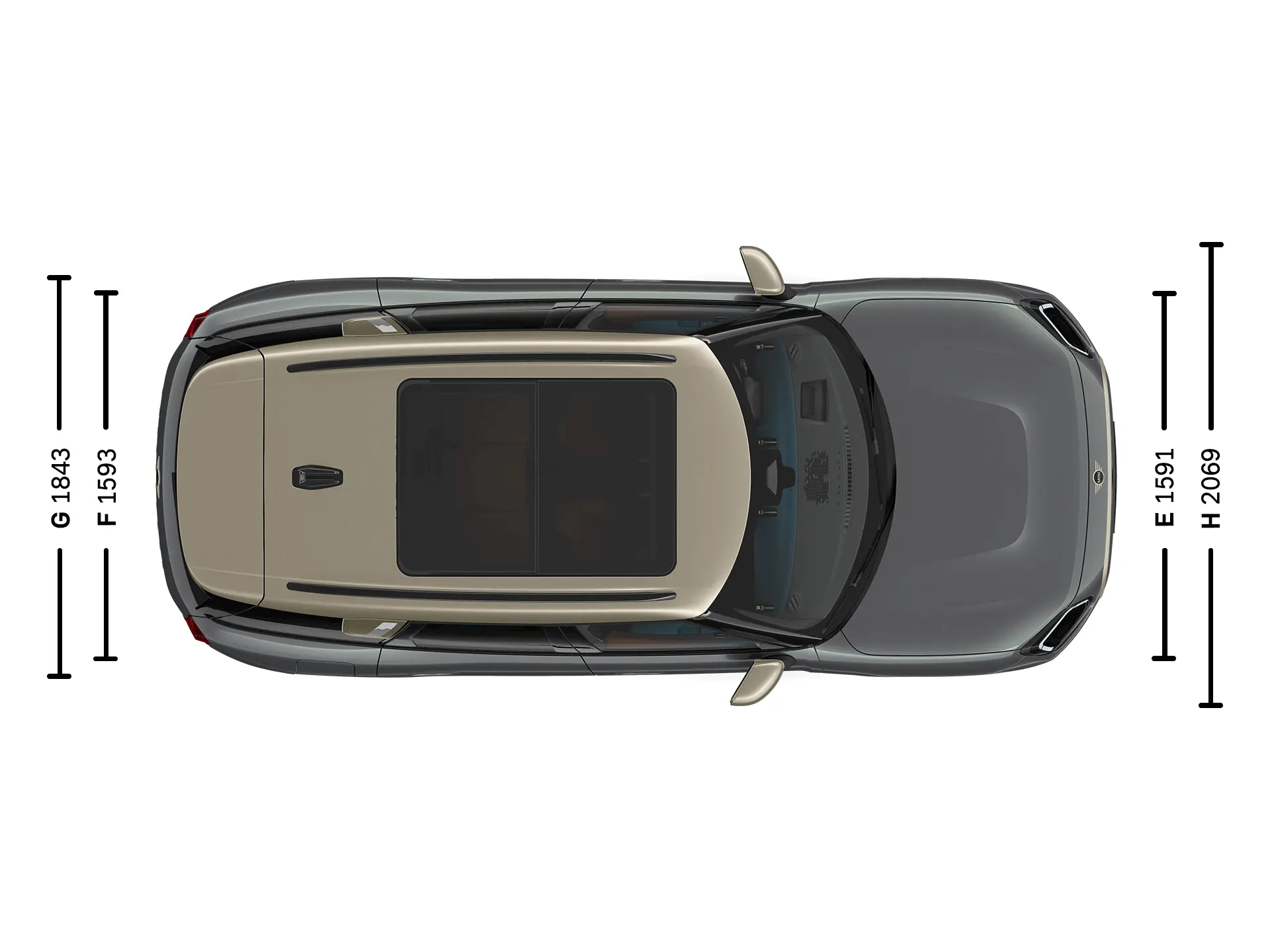 All-Electric MINI Countryman - Dimensioni Capote