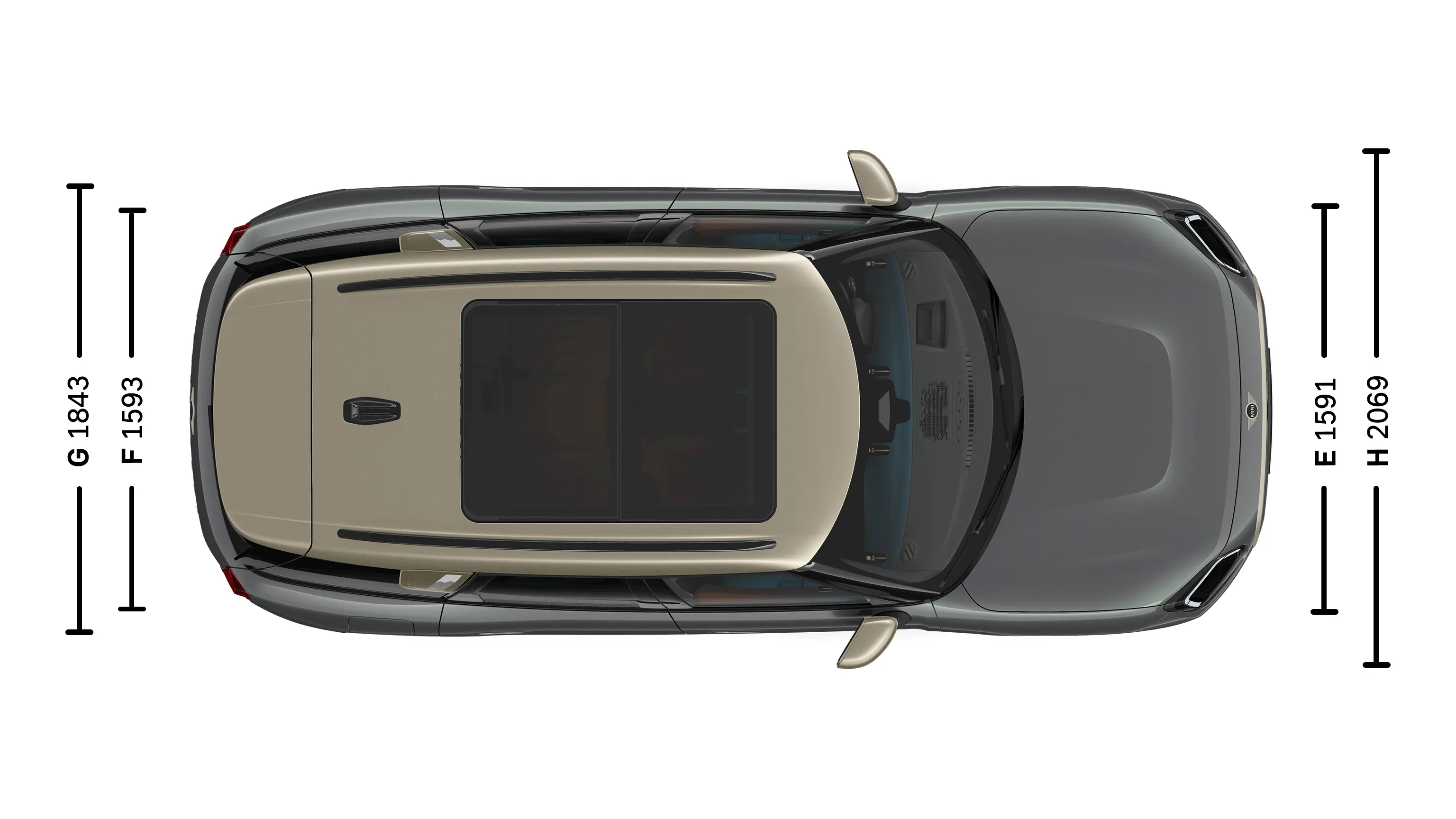 All-Electric MINI Countryman - Dimensioni Capote