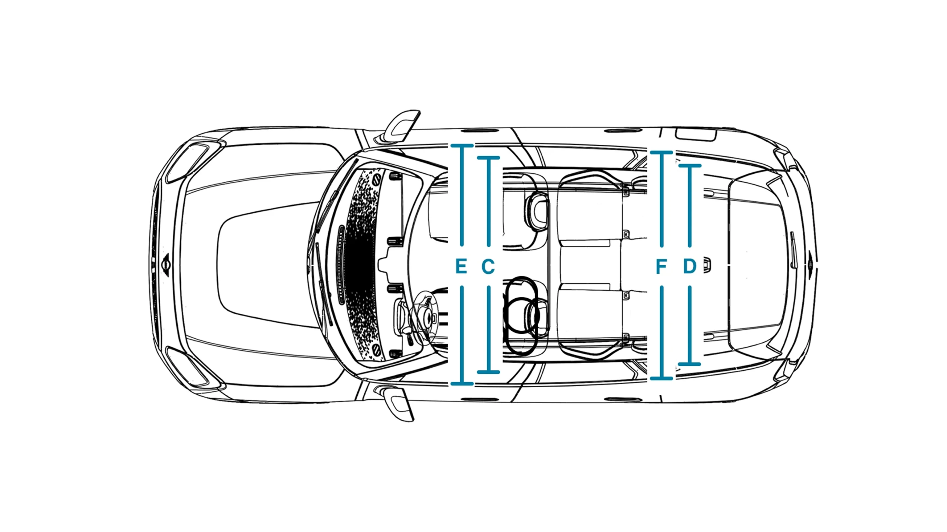 All-Electric MINI Countryman - Dimensioni Interno Capote