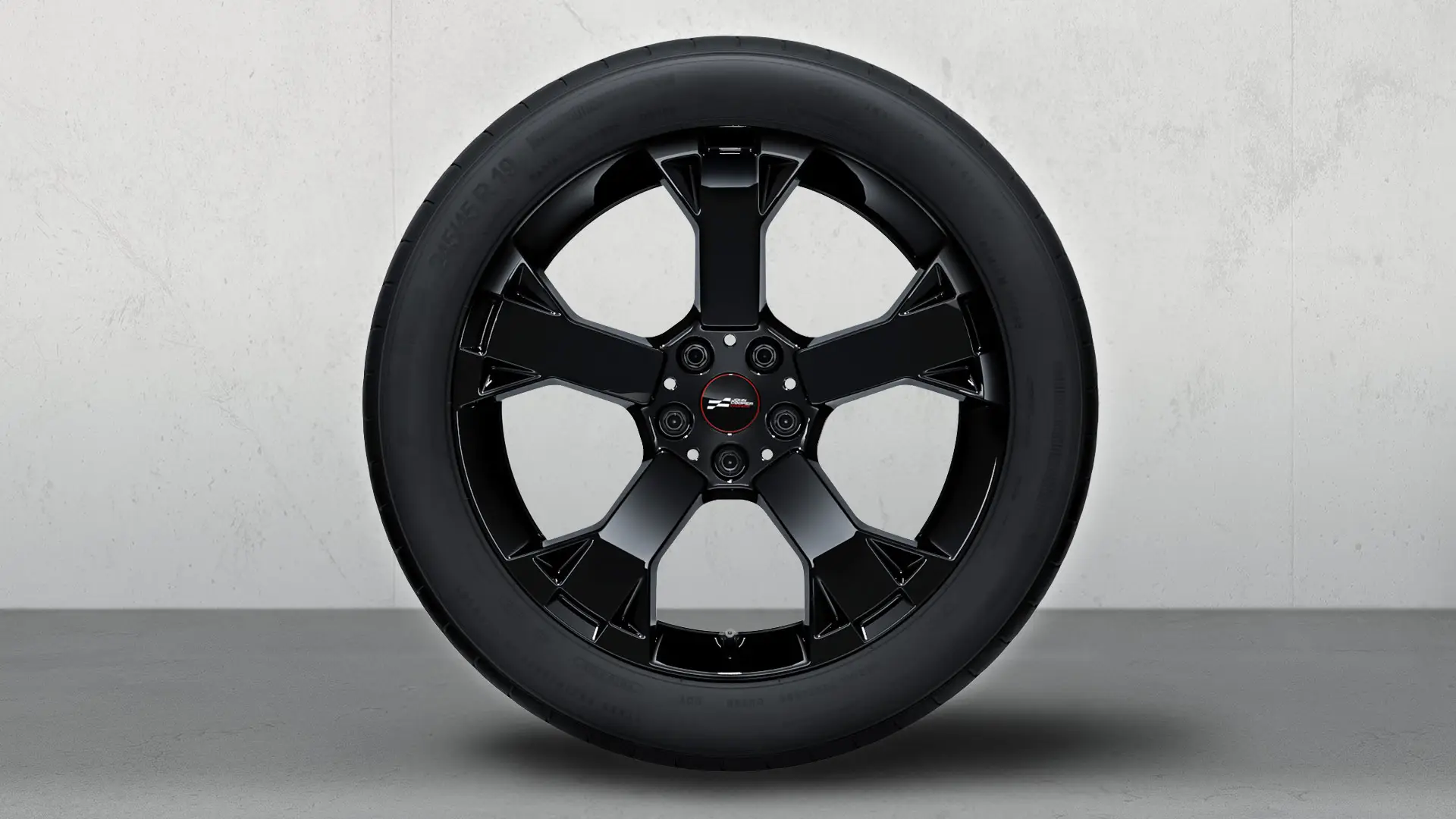 Dettaglio del MINI JCW da 19” Runway Spoke 948 con finitura Jet Black che mostra i dettagli delle razze.