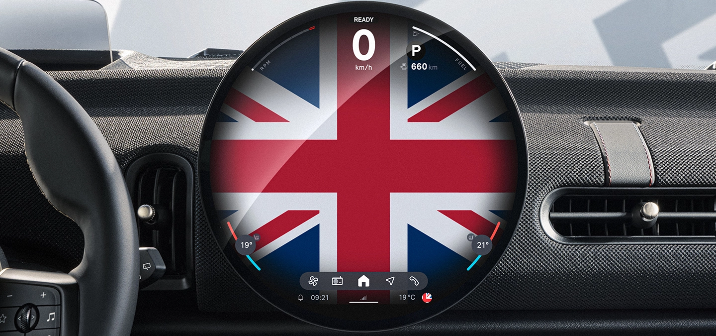 Vista degli interni della MINI Cooper Oxford Edition.