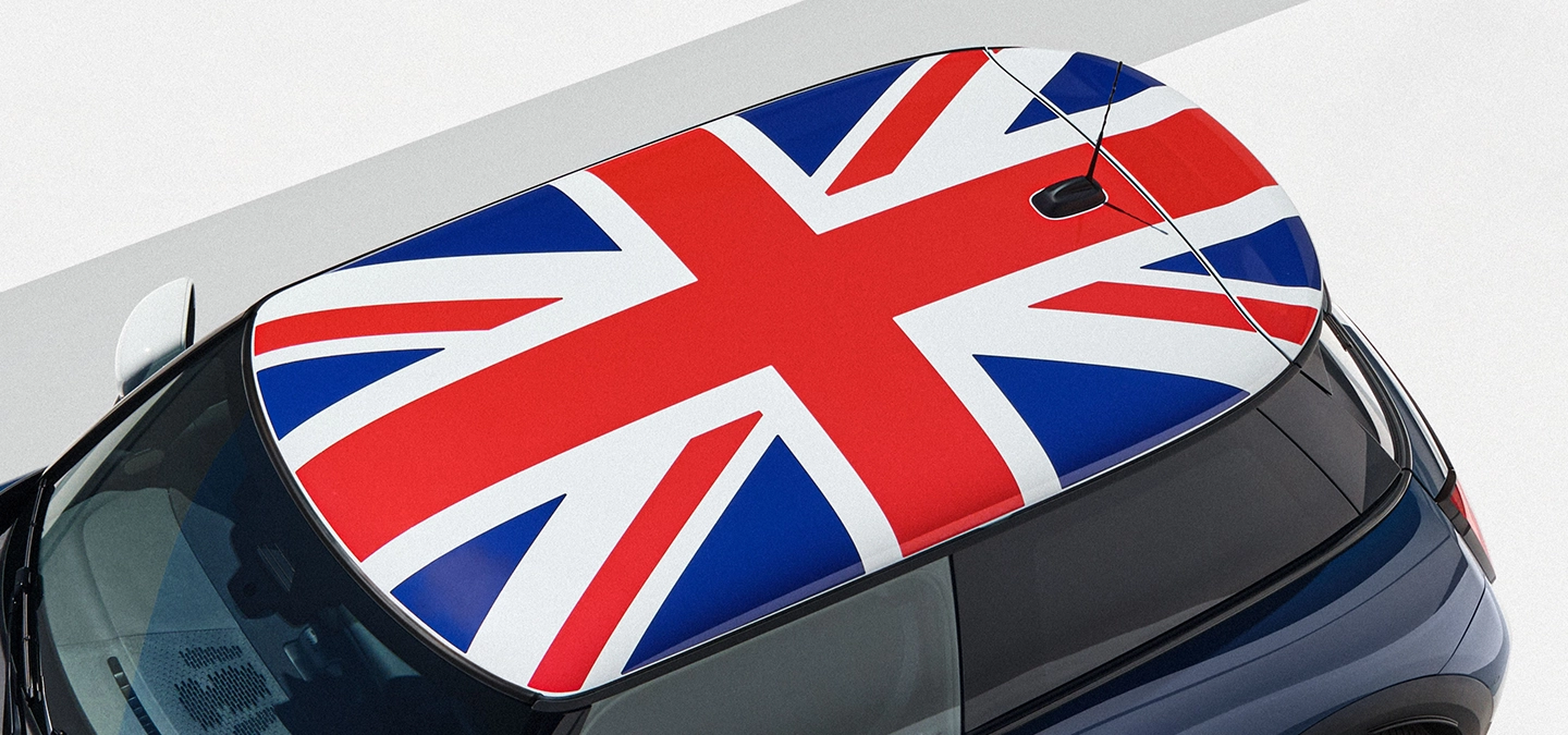 Vista dall'alto della MINI Cooper Oxford Edition.