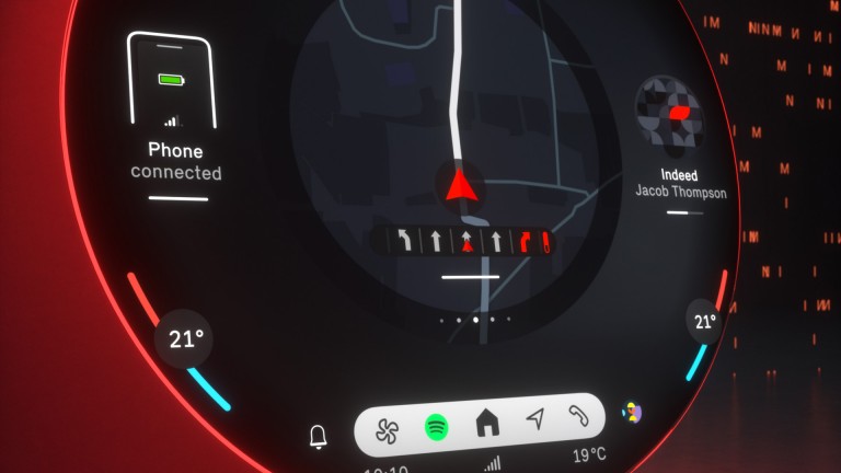 Il display circolare MINI visualizza gli elementi di comando e la schermata del navigatore