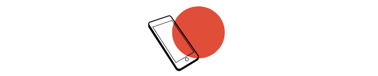 Telefono cellulare sopra un cerchio rosso - un'icona di assistenza MINI